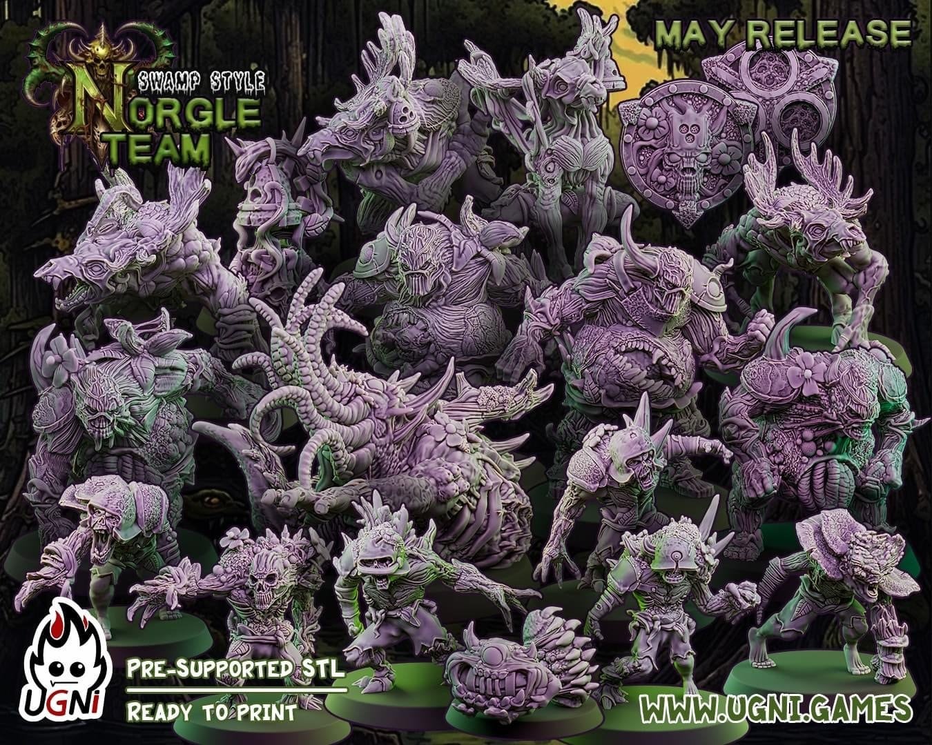 The SWAMP NORGLE Team - Swamp Eaters Plague Chaos Fantasy Football Core Team Ugni Miniatures