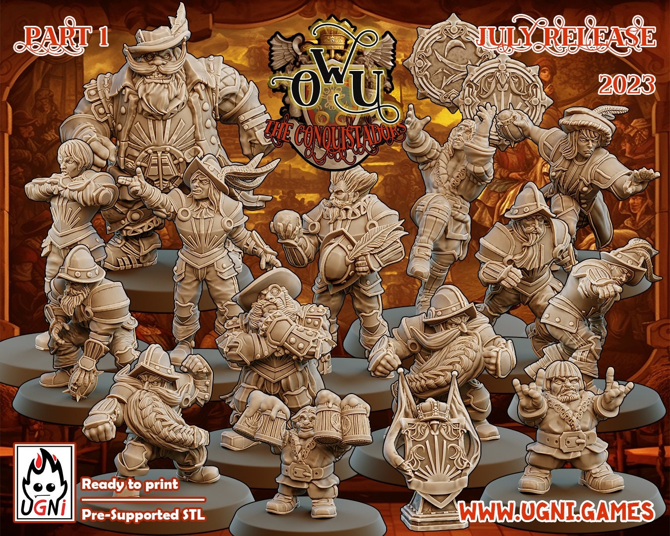 The OWU CONQUISTADORS TEAM Part 1 - Fantasy Football Core Team Ugni Miniatures