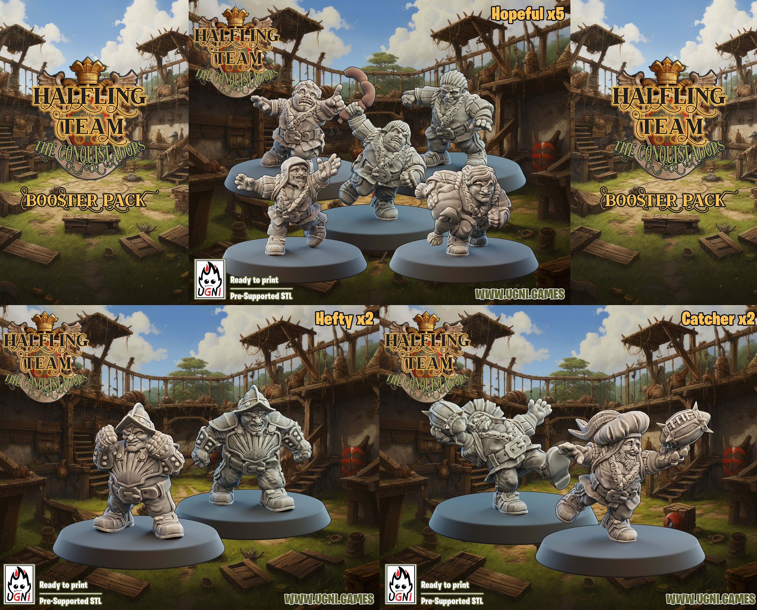 The OWU Conquistadors HALFLING BOOSTER - Fantasy Football Team Ugni Miniatures
