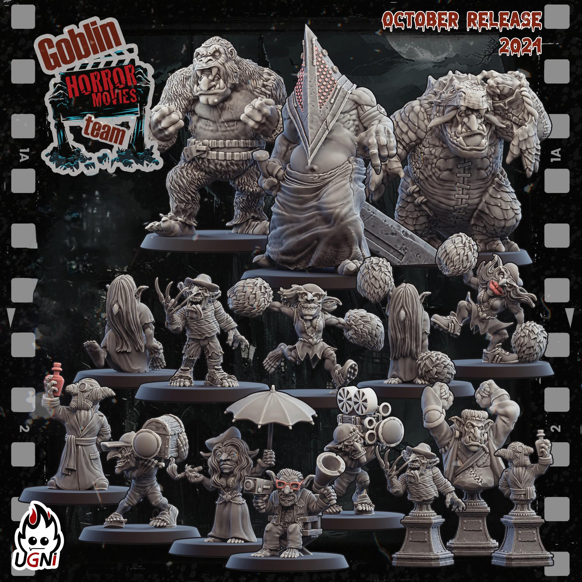 The GOBLIN HORROR MOVIE Style Part 2 - Fantasy Football Support Staff and Star Players Ugni Miniatures