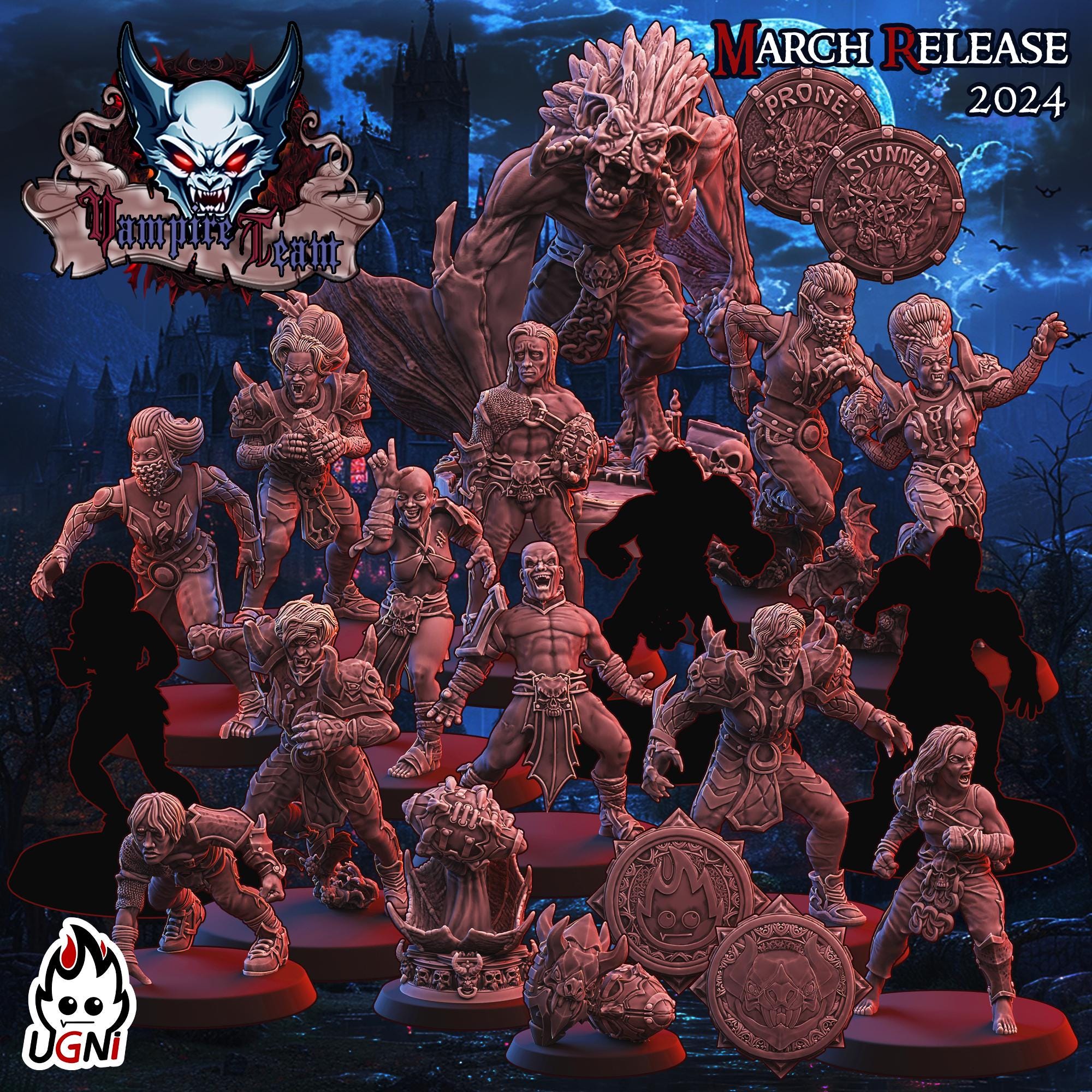 The VAMPIRE TEAM part 1 - Fantasy Football Core Team Ugni Miniatures