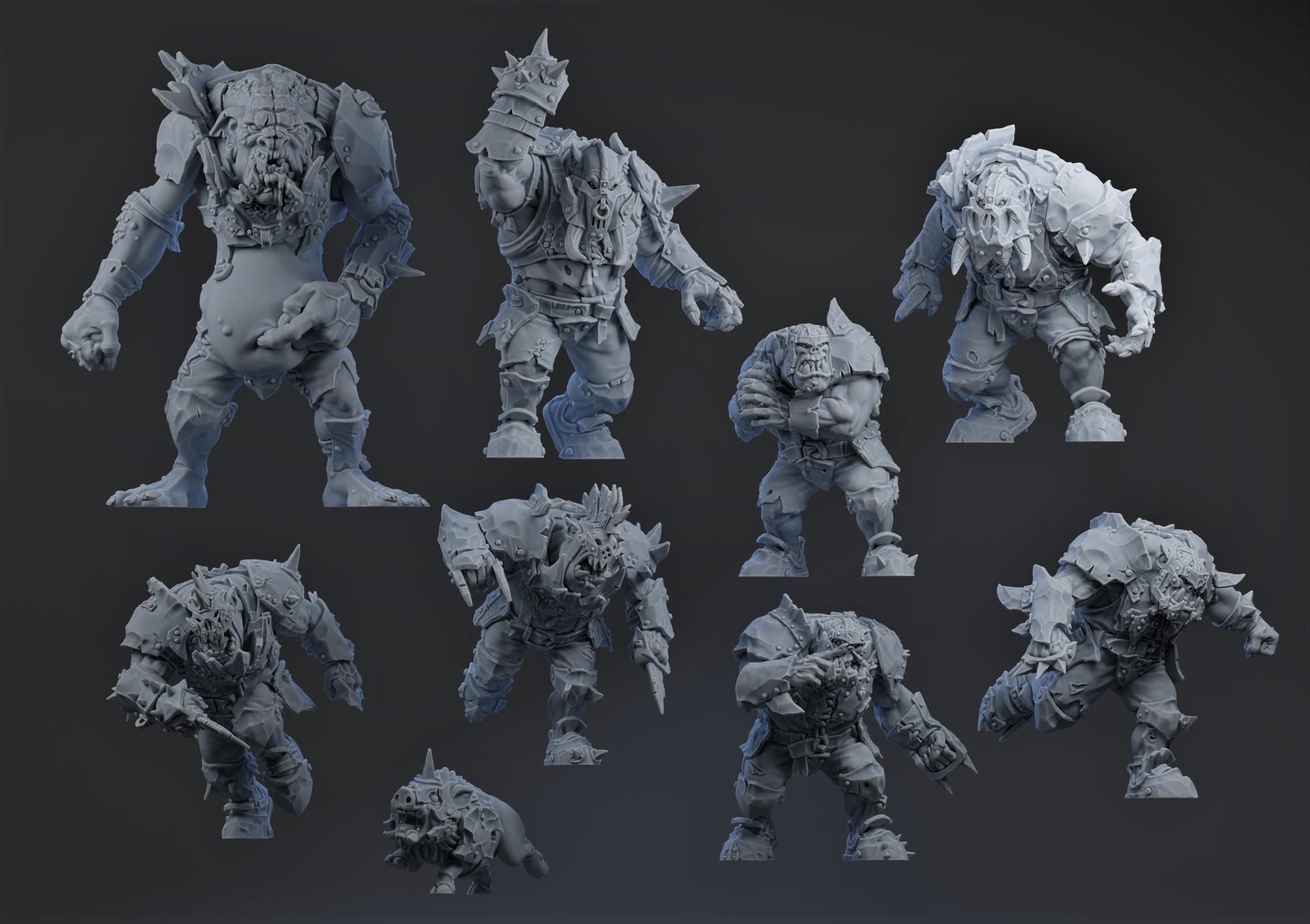 PIG IRON PUMMELERS  - Brutefun Miniatures - Fantasy Football Full Team