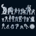 NECROMANCER'S HORROR and UNDEAD  - Brutefun Miniatures - Fantasy Football Full Team