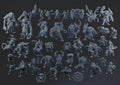 THE KRETACEOUS KRUMPAZ Savage Orcs - Primitive Orcs Team - Brutefun Miniatures - Fantasy Football Full Team