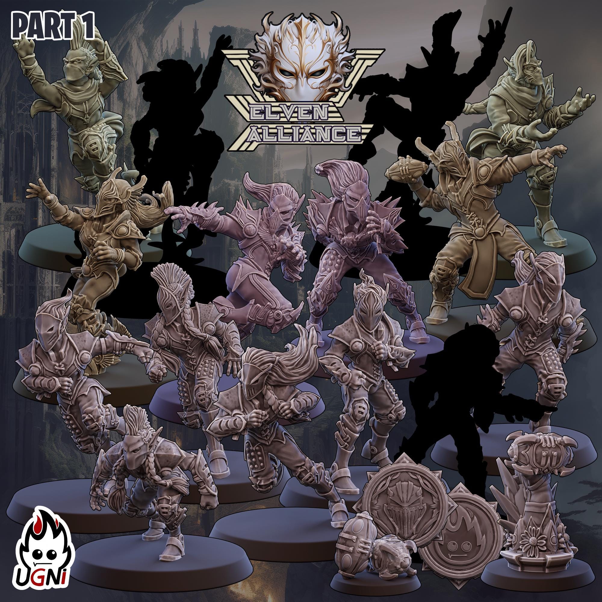 The ELVEN ALLIANCE part 1 - Fantasy Football Core Team Ugni Miniatures