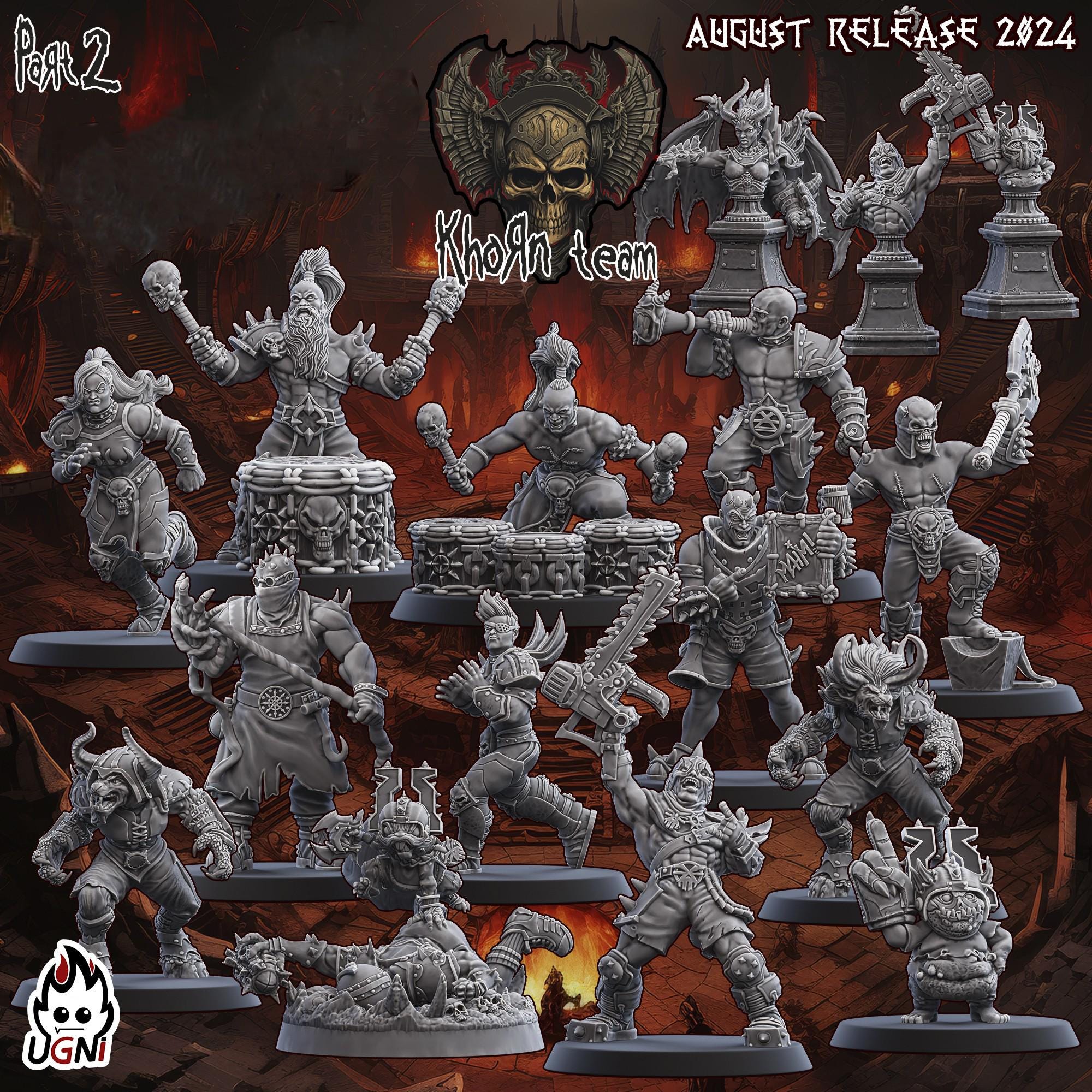 The KHORN BLOODY VALKYRYE Style part 2 - Fantasy Football Support Staff and Star Players Ugni Miniatures