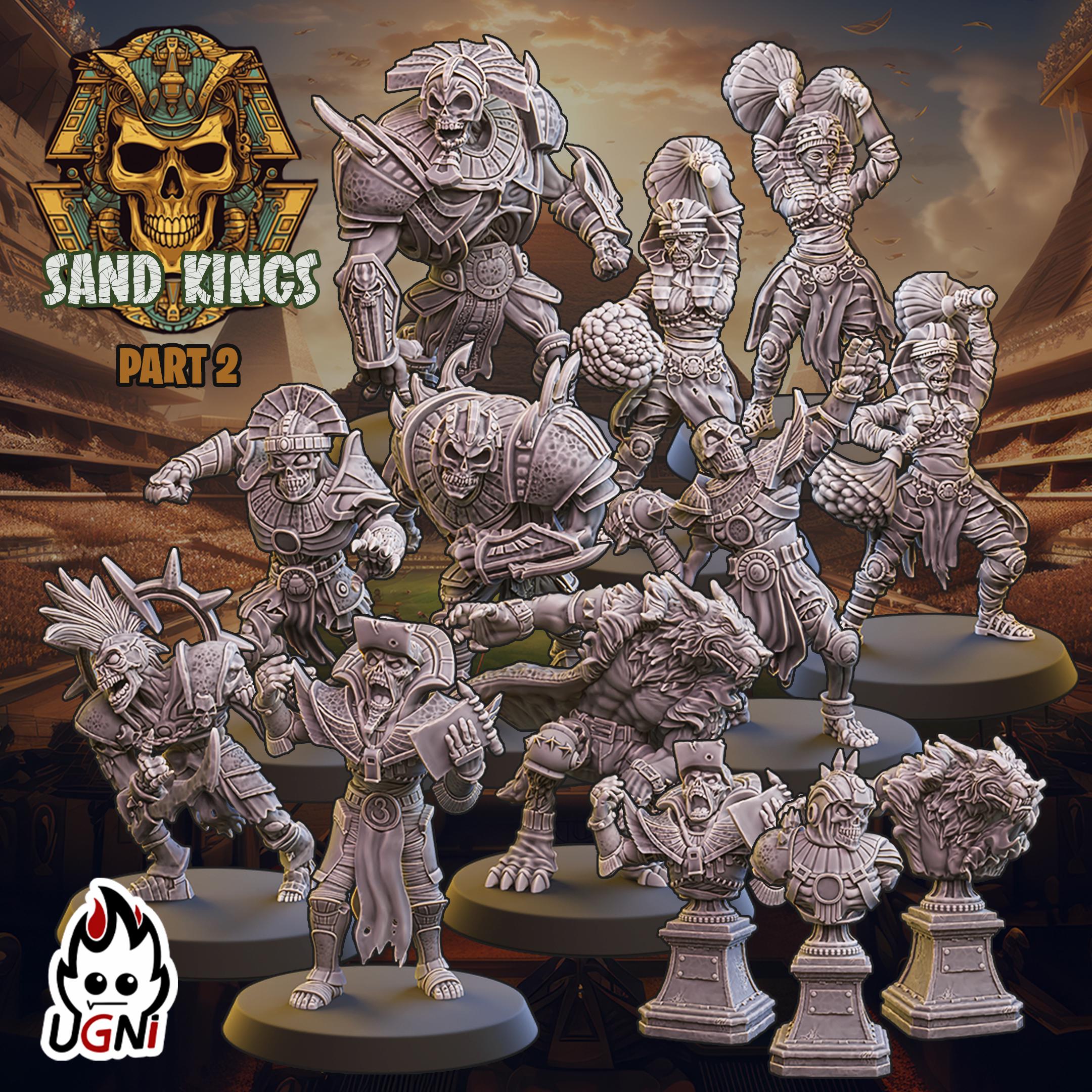 The SAND KINGS part 2 - Fantasy Football Support Staff and Star Players Ugni Miniatures
