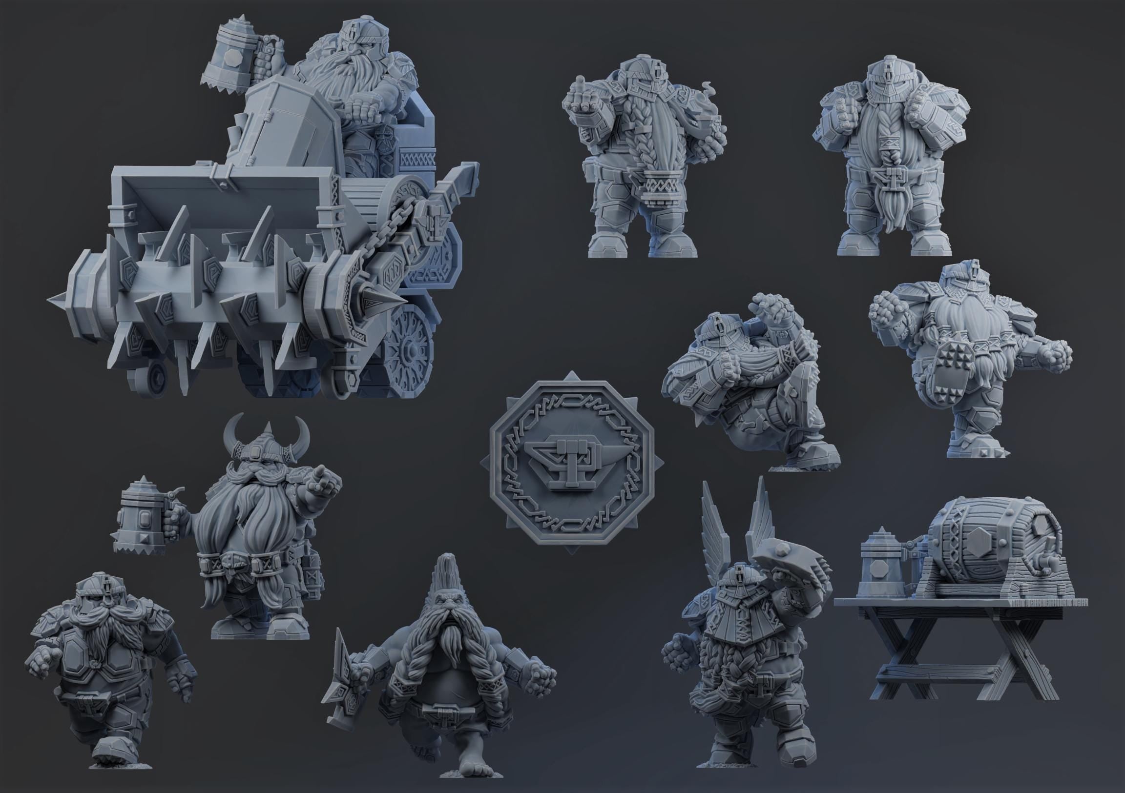 THE DWARF TEAM part 2  - Brutefun Miniatures - Fantasy Football Team