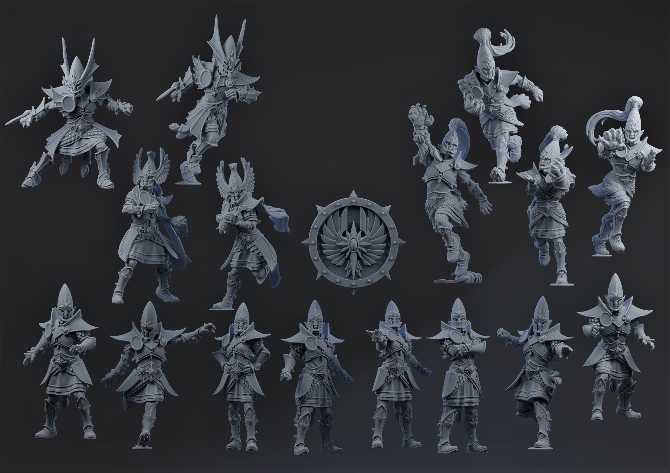 Elven NOBLES HIGH ELVES   - Brutefun Miniatures - Fantasy Football Full Team
