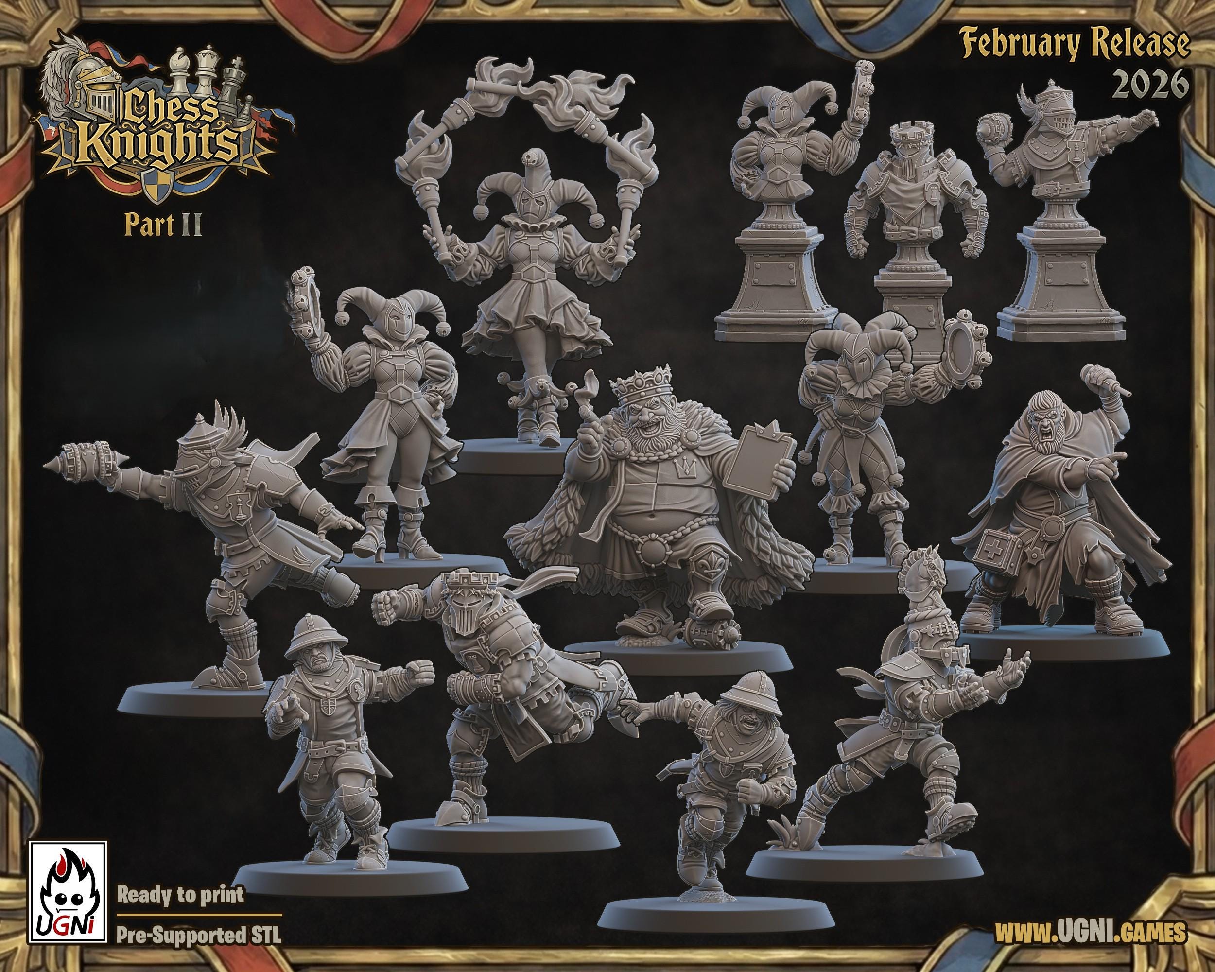 The CHESS KNIGHTS TEAM Part 2 - Fantasy Football Core Team Ugni Miniatures