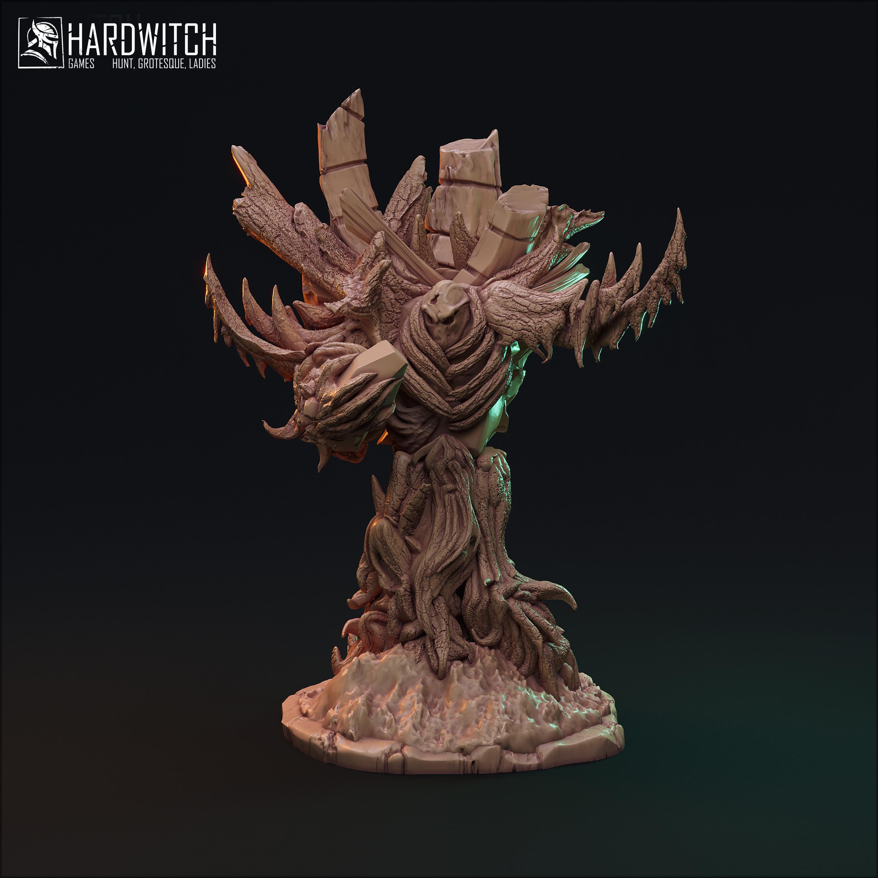 MUARMARAD The STONE GOLEM Bust - Hardwitch Fantasy 3D Printed Miniatures