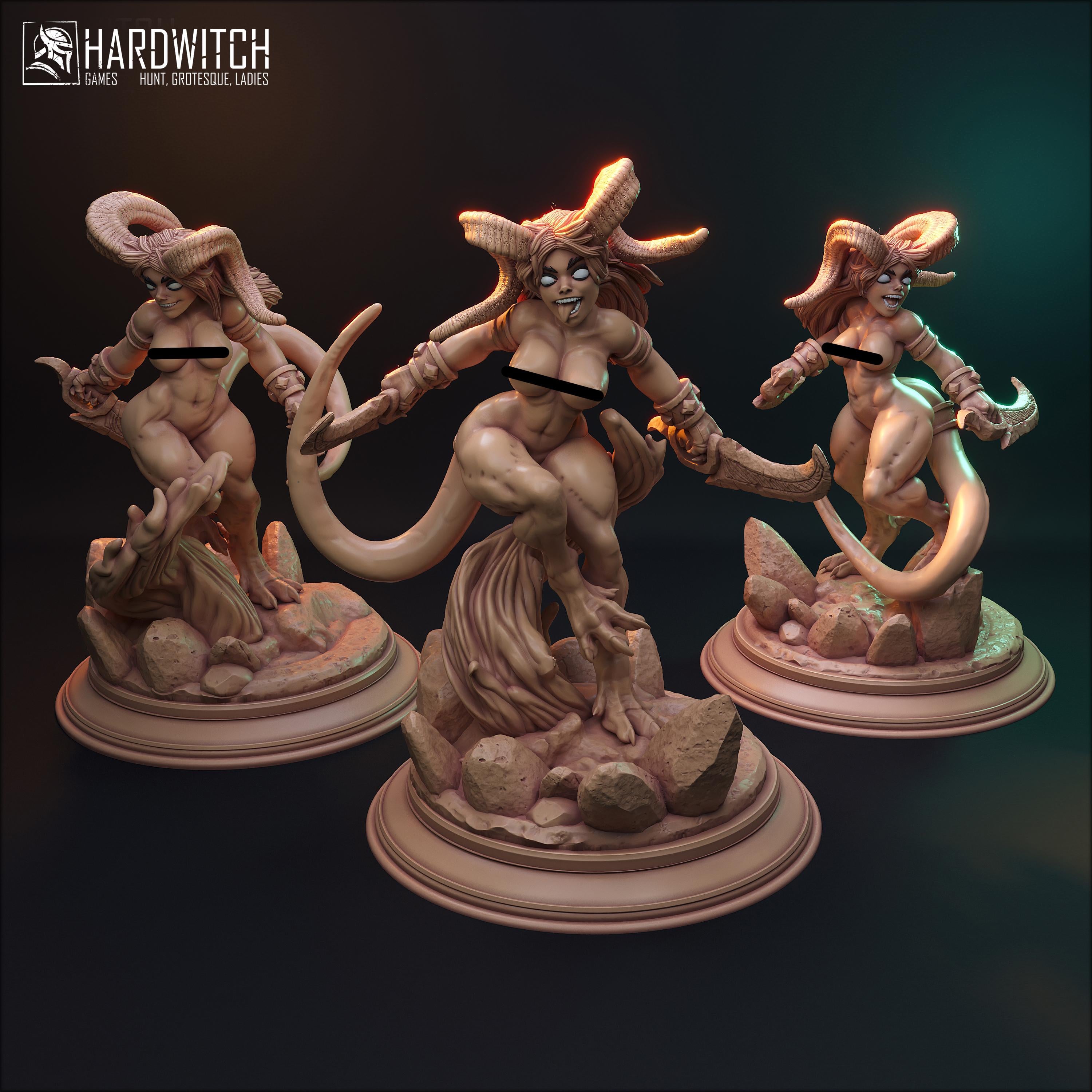 The CORE of SILENCE SUCCUBUS set- Hardwitch Fantasy 3D Printed Miniatures