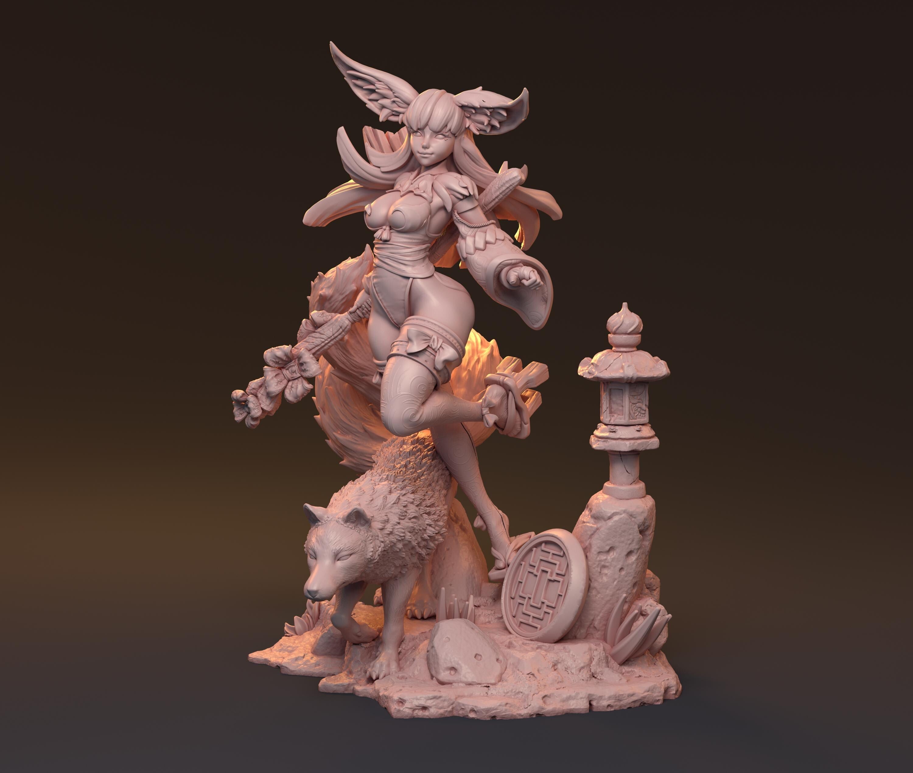 MORIKO - Hardwitch Fantasy 3D Printed Miniatures