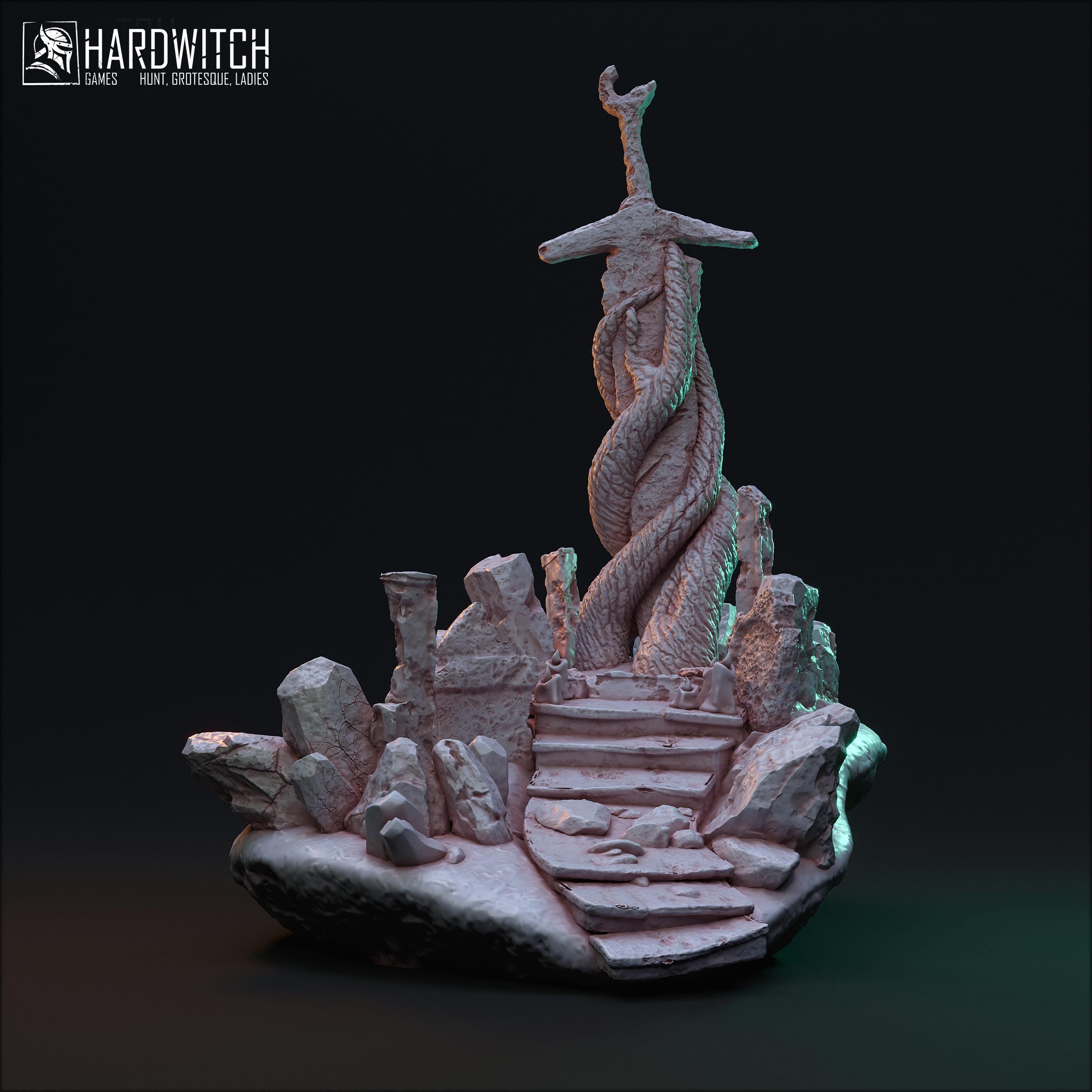 The CORE of SILENCE DIORAMA - Hardwitch Fantasy 3D Printed Miniatures