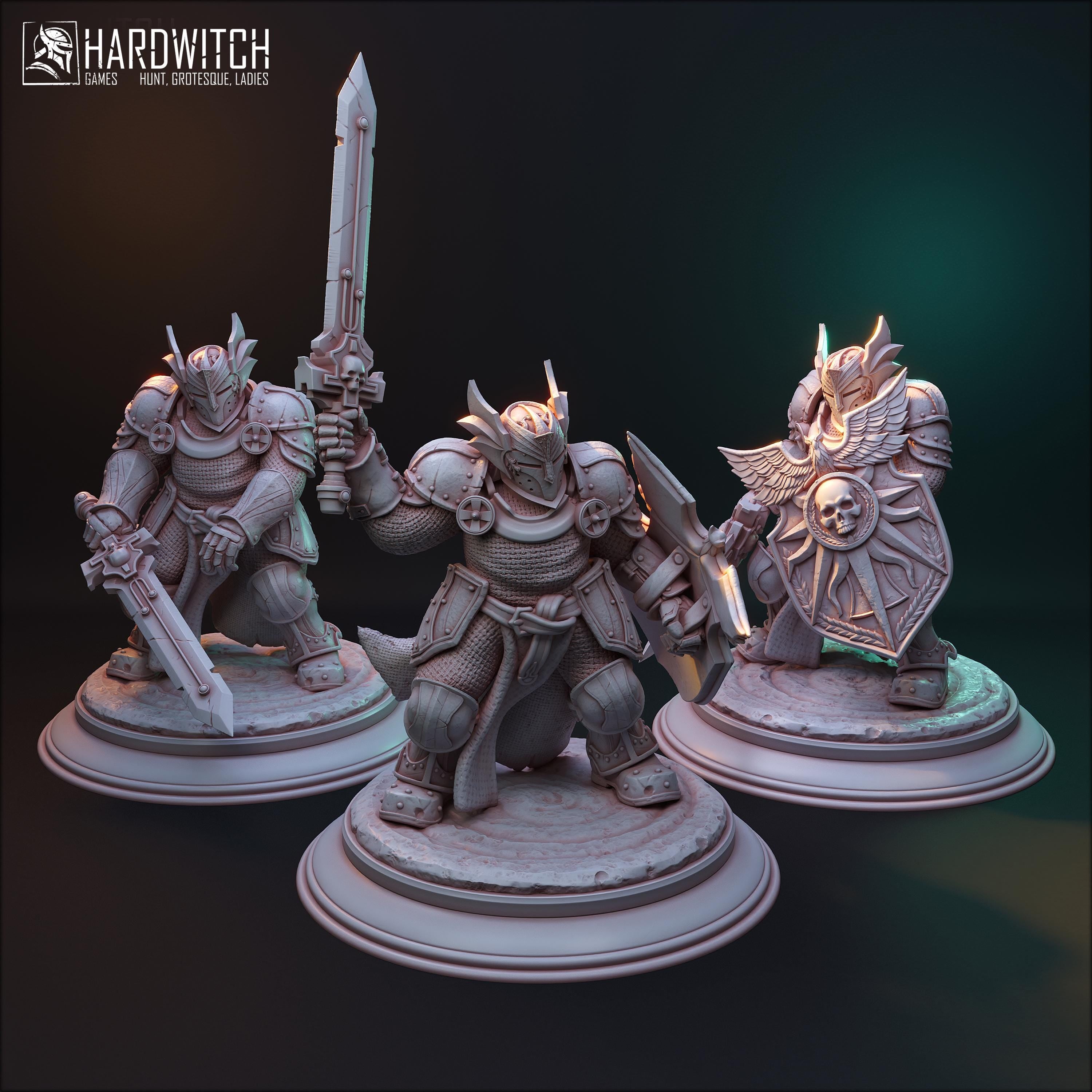 The CORE of SILENCE KNIGHT Set - Hardwitch Fantasy 3D Printed Miniatures