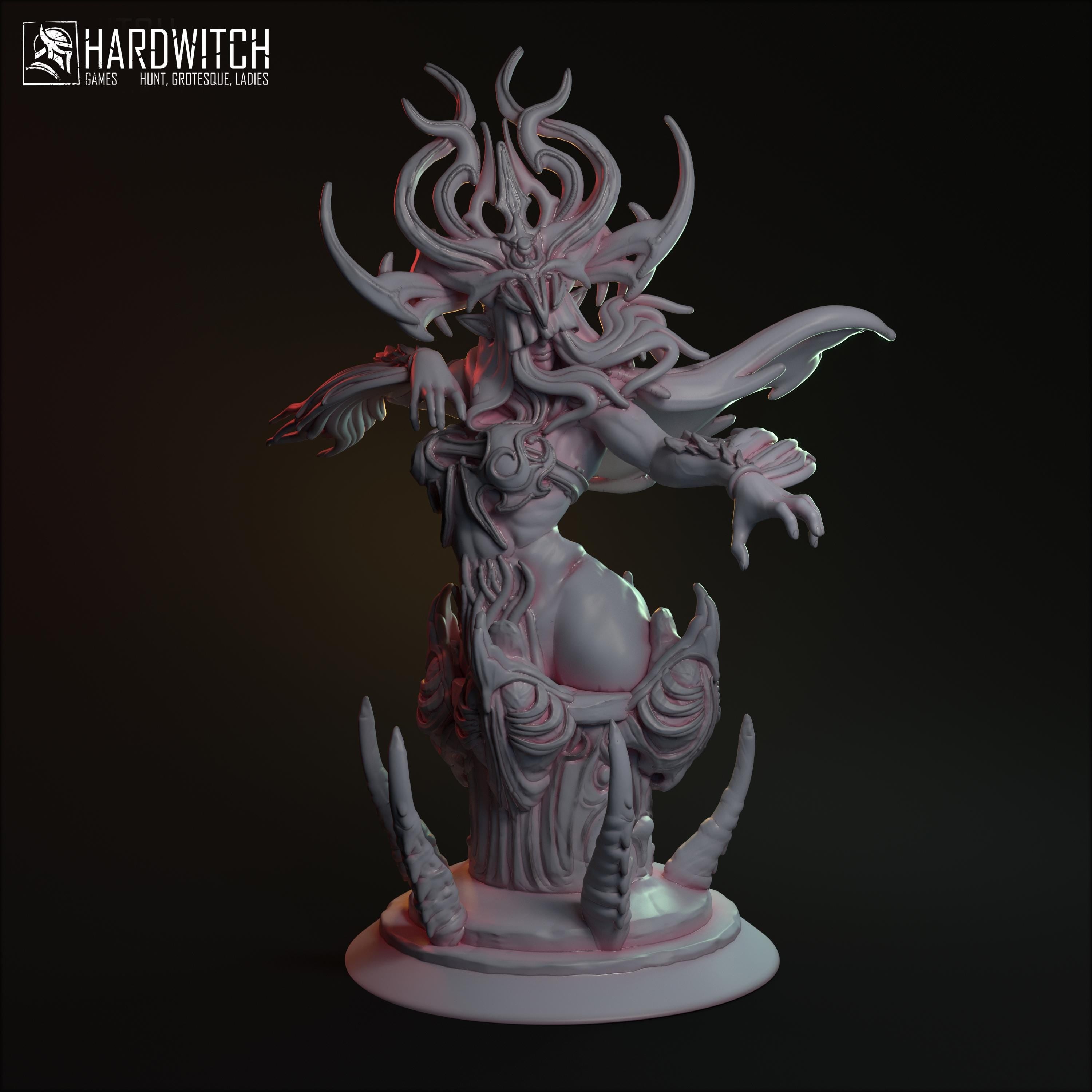 SARABI The DARK ELF Bust - Hardwitch Fantasy 3D Printed Miniatures