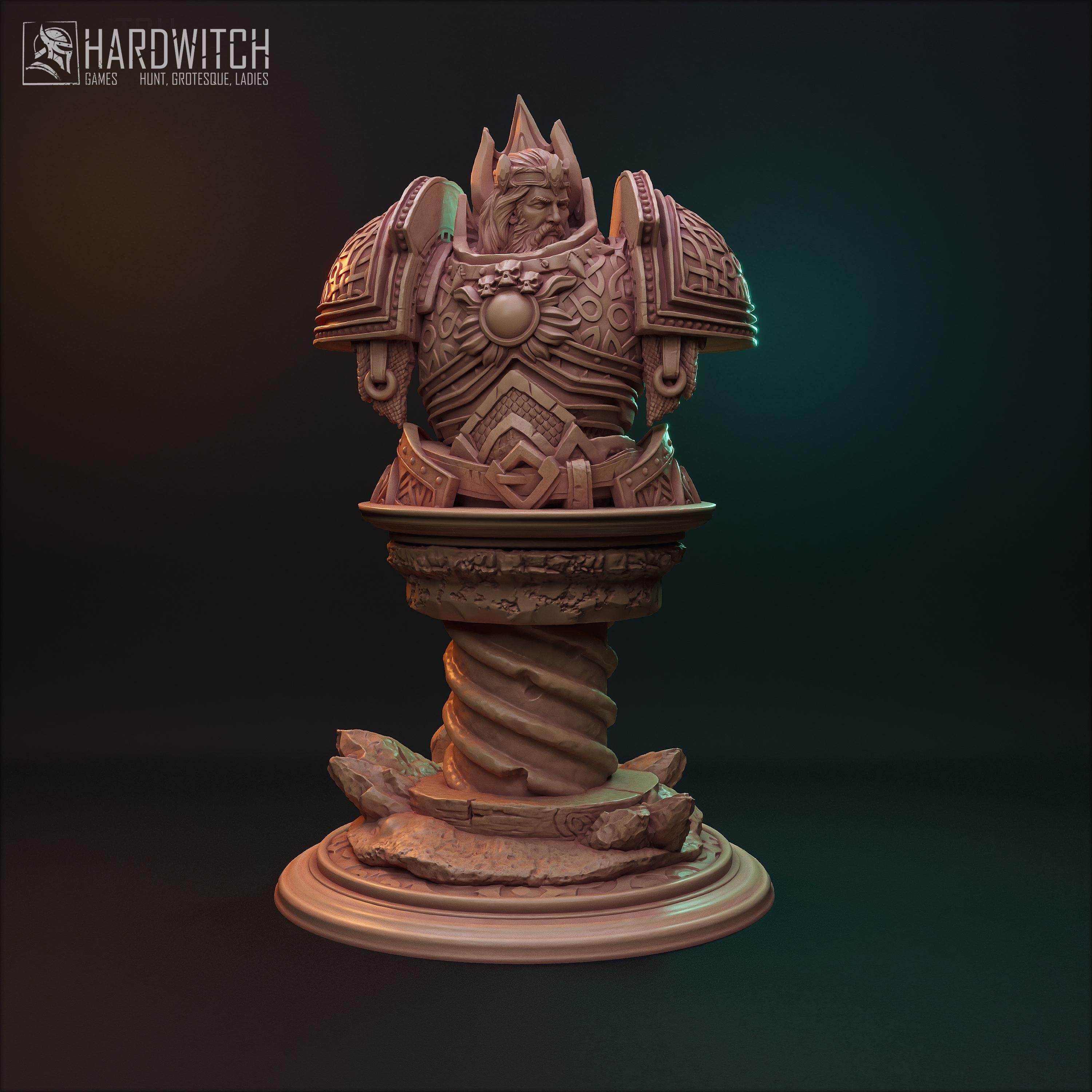 UTHER PENDRAGON BUST - Hardwitch Fantasy 3D Printed Miniatures