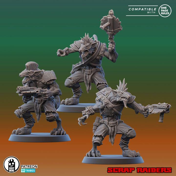 The SCRAP RATS PT.1 - Ugly Miniatures Sci-fi Miniatures for Tabletop and Wargames