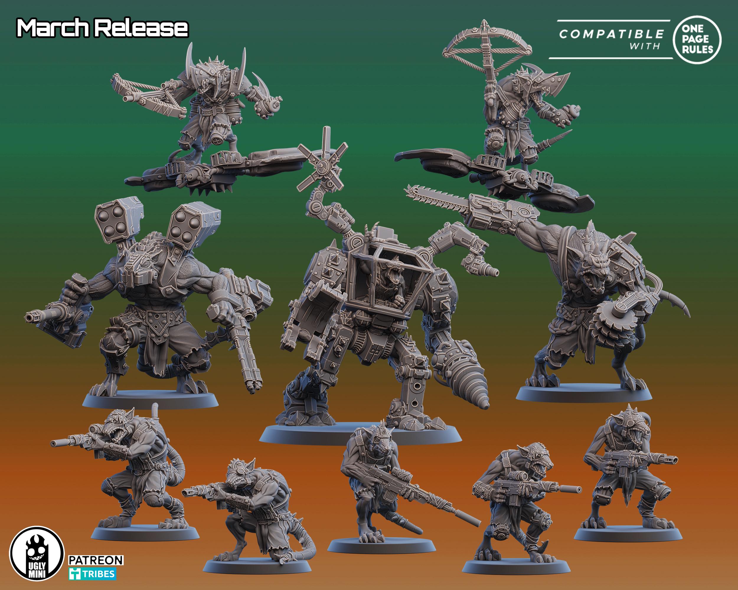 The SCRAP RATS PT.2 - Ugly Miniatures Sci-fi Miniatures for Tabletop and Wargames