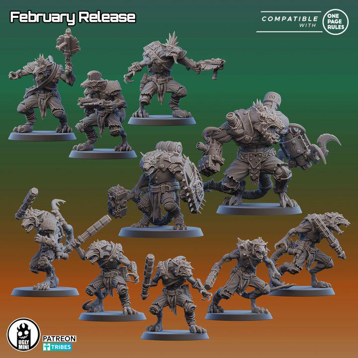 The SCRAP RATS PT.1 - Ugly Miniatures Sci-fi Miniatures for Tabletop and Wargames